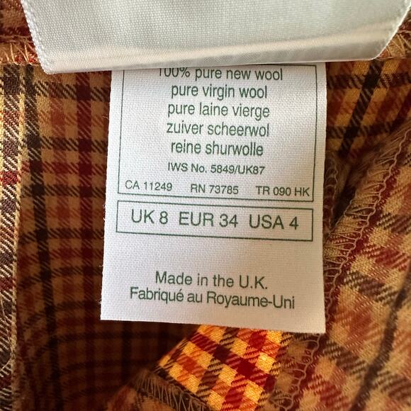 Vintage Laura Ashley Wool Plaid Cuffed Pants - Picture 8 of 8